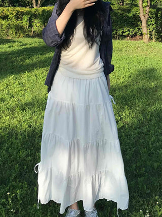 Balletcore Flare Tiered Long Skirt