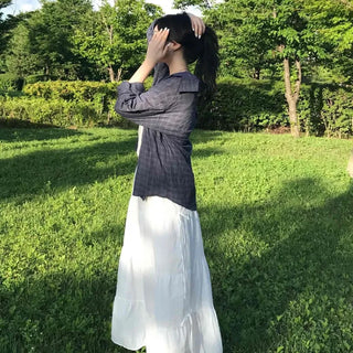Balletcore Flare Tiered Long Skirt