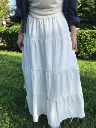 Balletcore Flare Tiered Long Skirt