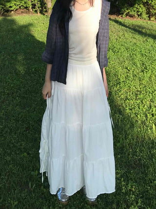 Balletcore Flare Tiered Long Skirt