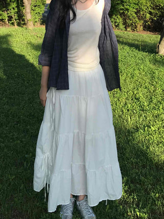 Balletcore Flare Tiered Long Skirt