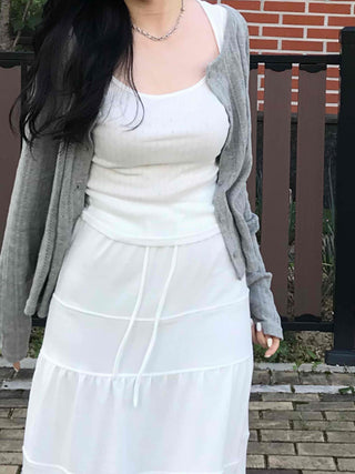 Lovely Diamond Punching Sleeveless