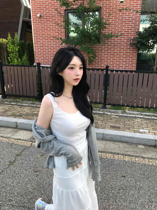 Lovely Diamond Punching Sleeveless