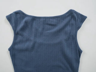 Lovely Diamond Punching Sleeveless