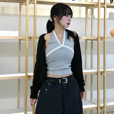Mido Basic Round Neck Knit Cardigan