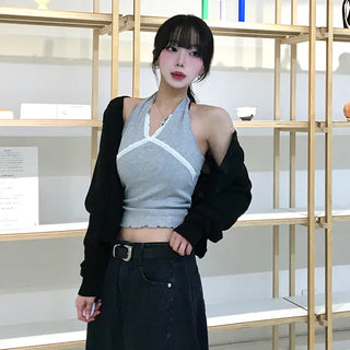 Mido Basic Round Neck Knit Cardigan