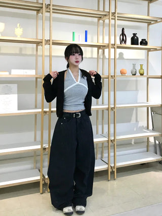 Mido Basic Round Neck Knit Cardigan
