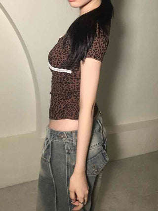 Feminine Lace V-Neck Short Sleeve T-Shirt
