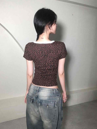 Feminine Lace V-Neck Short Sleeve T-Shirt
