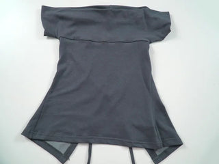 Backless Ribbon Slim Fit Off-Shoulder T-Shirt