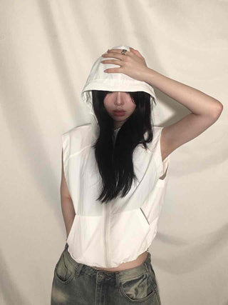 Anorak Windbreaker Hooded Vest