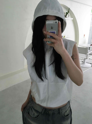 Anorak Windbreaker Hooded Vest
