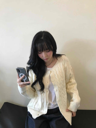 Delicate Loose-fit Transitional Spring/Autumn Cardigan