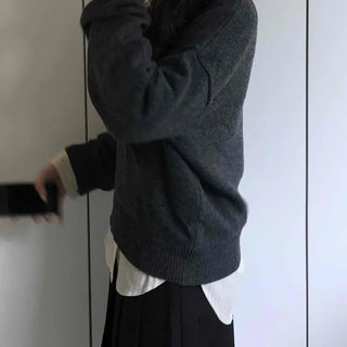 Pure Plain V-Neck Knit