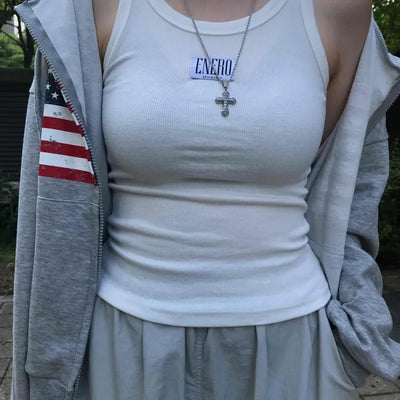 Simple Cotton Round Neck Sleeveless