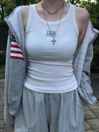 Simple Cotton Round Neck Sleeveless