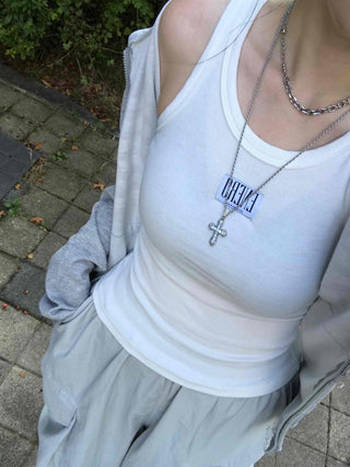 Simple Cotton Round Neck Sleeveless