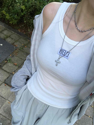 Simple Cotton Round Neck Sleeveless