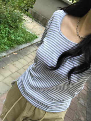 Daily Striped Long-Sleeve T-Shirt
