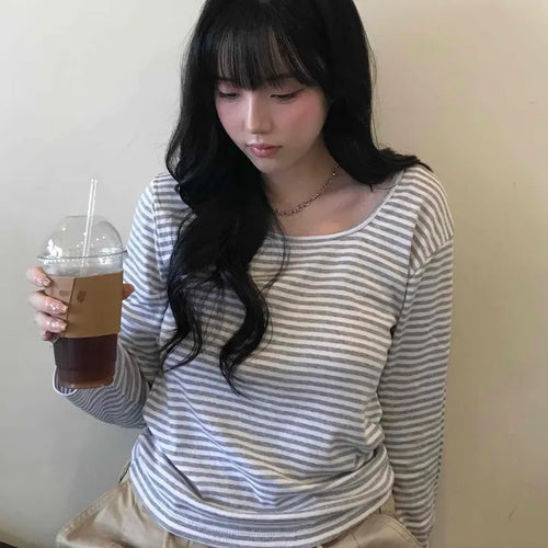 Daily Striped Long-Sleeve T-Shirt