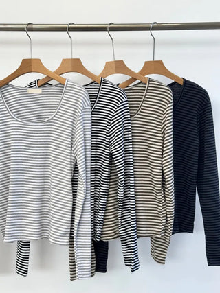 Daily Striped Long-Sleeve T-Shirt