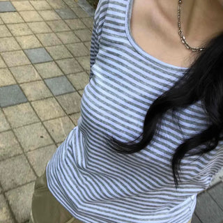 Daily Striped Long-Sleeve T-Shirt