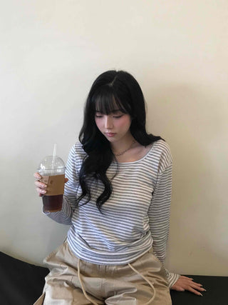 Daily Striped Long-Sleeve T-Shirt