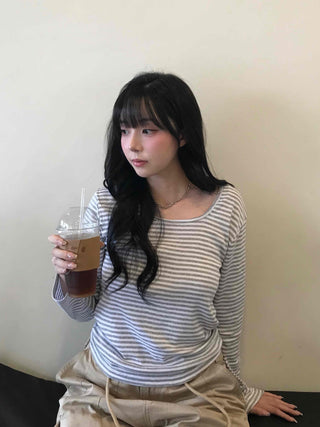 Daily Striped Long-Sleeve T-Shirt