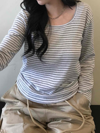 Daily Striped Long-Sleeve T-Shirt