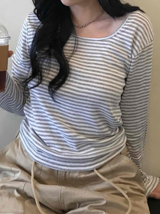 Daily Striped Long-Sleeve T-Shirt