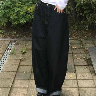 Natural Balloon Oversized Denim Long Pants