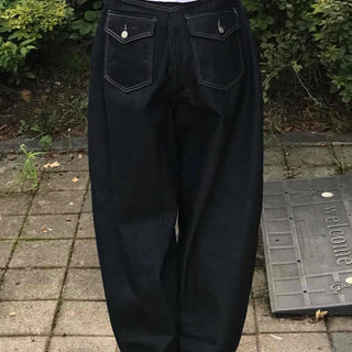 Natural Balloon Oversized Denim Long Pants