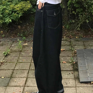 Natural Balloon Oversized Denim Long Pants