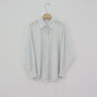 Simple Loose Fit Cotton Striped Shirt