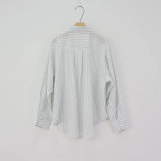 Simple Loose Fit Cotton Striped Shirt