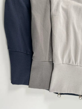 Unique Patch Track Loose Fit Zip-up