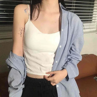 New Basic Oversized Striped Shirt