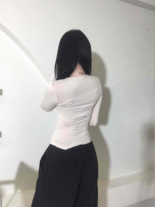 Cinched Waist Stretch Shirt Cardigan