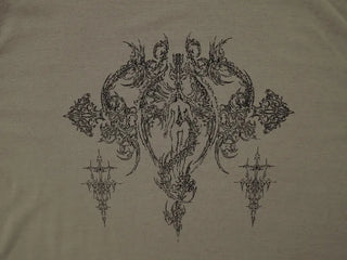 Vintage Tattoo Print Off-Shoulder Loose Tee
