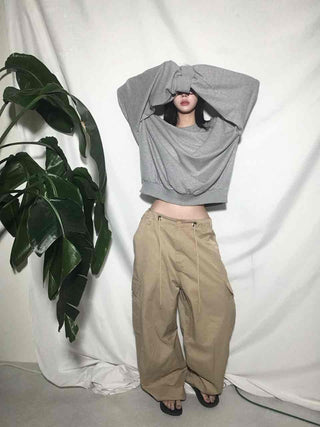 Comfort Loose Fit Off-Shoulder Sweatshirt