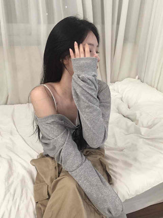 Comfort Loose Fit Off-Shoulder Sweatshirt