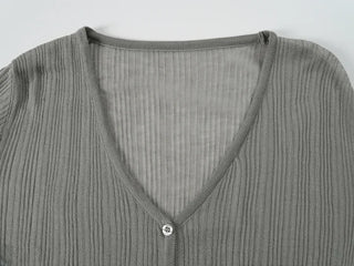 Moni Twisted See-through Knit Cardigan