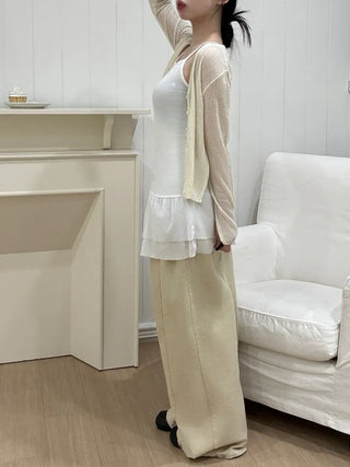 Moni Twisted See-through Knit Cardigan