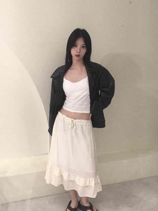 Antique Frill Flare Midi Skirt