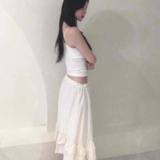 Antique Frill Flare Midi Skirt