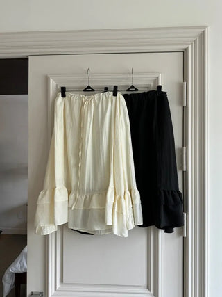 Antique Frill Flare Midi Skirt