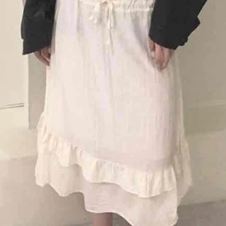 Antique Frill Flare Midi Skirt