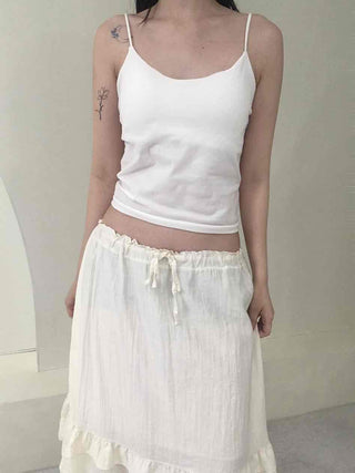 Antique Frill Flare Midi Skirt