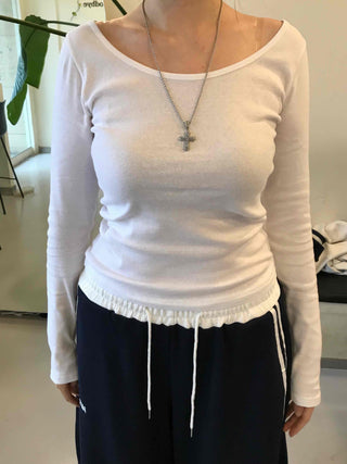 Street Basic Plain Long-Sleeve T-Shirt