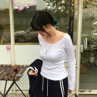 Street Basic Plain Long-Sleeve T-Shirt